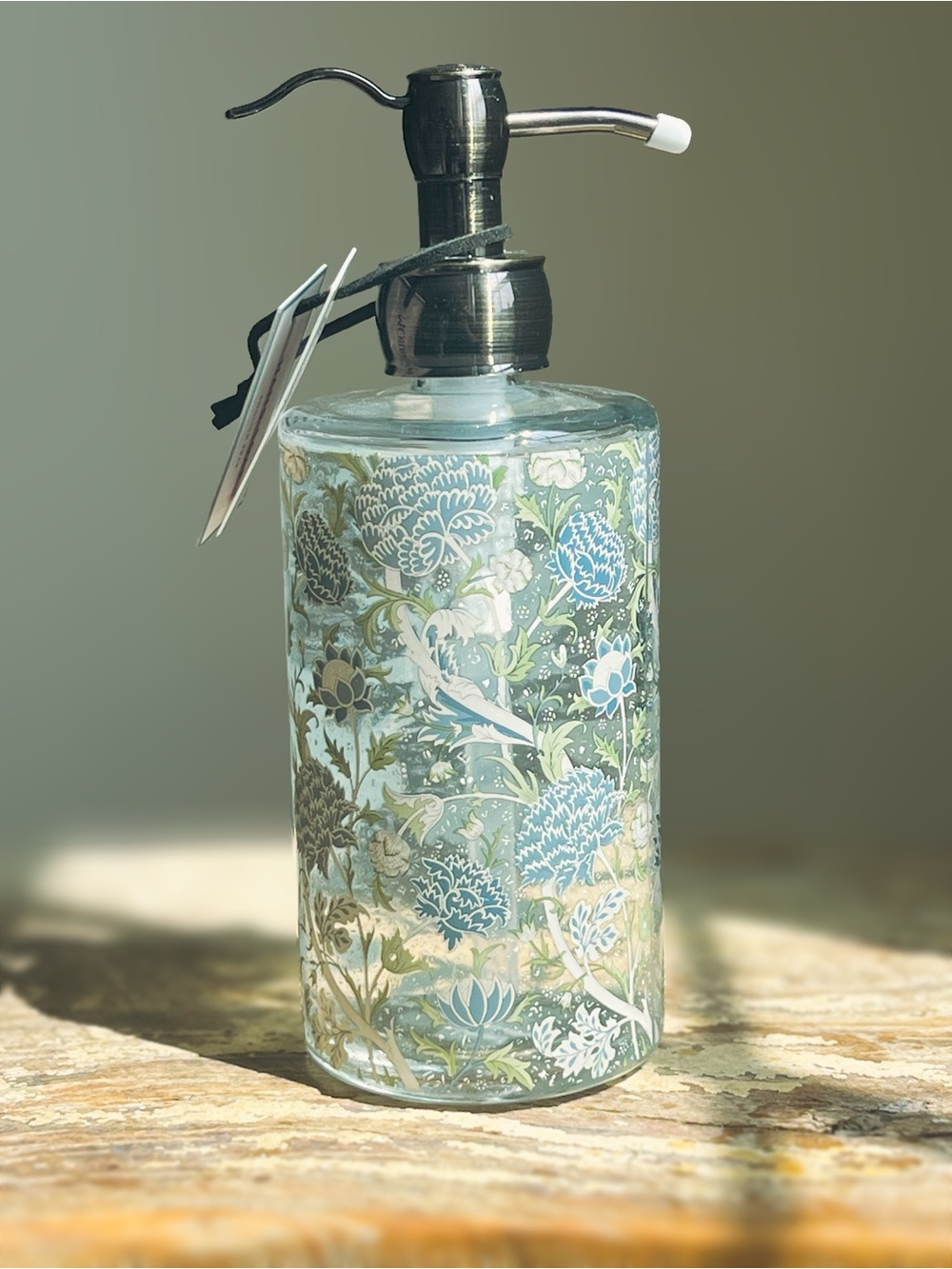 NEW Morris & Co. English Pear Hand Soap Cray Glass Bottle Oiled Bronze Pump